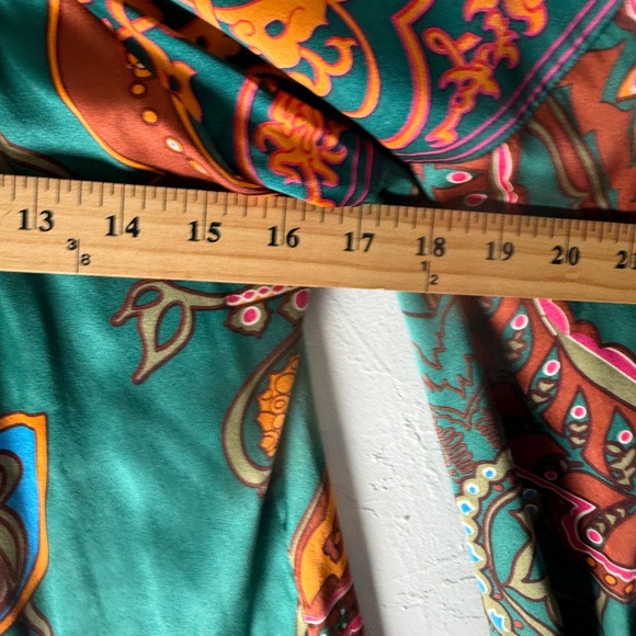 Hale Bob Silk Blend Bohemian Paisley Print Long Sleeve Blouse Top Women's Silk S - Picture 4 of 8